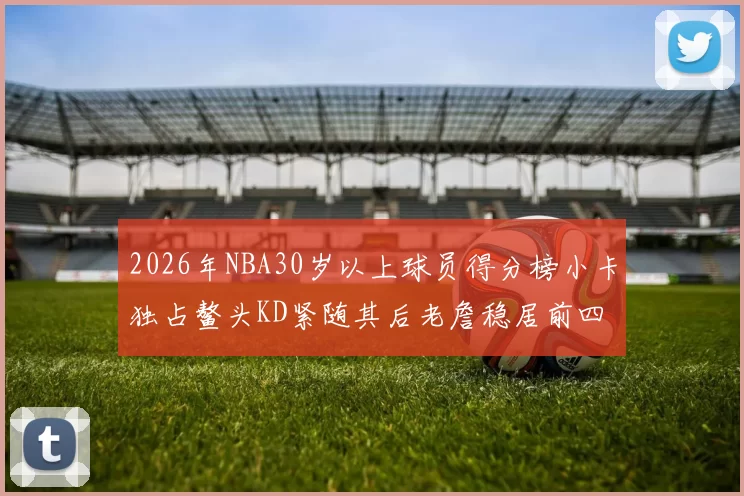 2026年NBA30岁以上球员得分榜小卡独占鳌头KD紧随其后老詹稳居前四